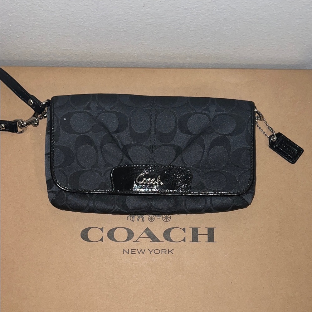 Coach Black Signature Clutch